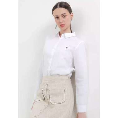 Giordano Women's Cotton Oxford Shirt 0534308311 White S