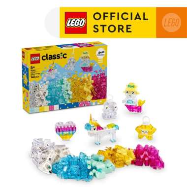 LEGO Classic 11040 Magical Transparent Box (340 Pieces), Building Block, Toys, Bricks