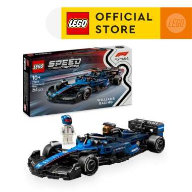 LEGO Speed Champions 77249 Williams Racing FW46 F1 Race Car (263 Pieces), Building Block, Toys, Bric