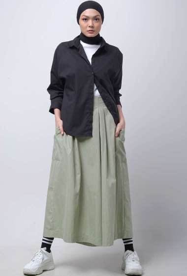 Logo Jeans Celana Kulot Ayara Sage 43058L5SA S