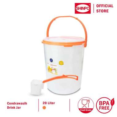 Shinpo Wadah Minuman - Toples Wadah Air Food Container CENDRAWASIH 20 Ltr Orange