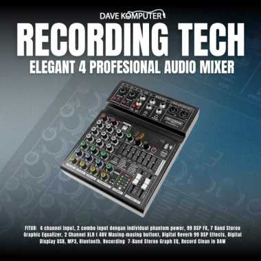 Recording Tech Elegant-4 / Elegant 4 / Elegant4 Professional Audio Mixer
