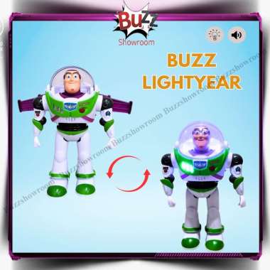Buzz Lightyear Sayap Toy Story Mainan robot Anak lampu Musik bisa jalan