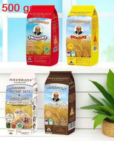 Haverjoy 500gr havermut all varian sarapan sereal gandum instant rolled oat quick cooking coklat cho