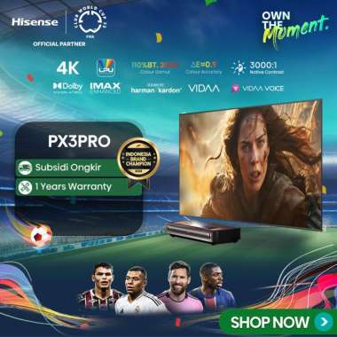 Hisense TV PX3-PRO Vidaa Laser TV 120 inch LPU Laser Engine Ultra Short Throw Technology 4K UI Upsca