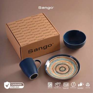 SANGO Set Peralatan Makan Dockside Keramik (isi 3) Hampers