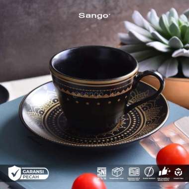 SANGO Set Cangkir Mandala Black (Isi 8) Cangkir