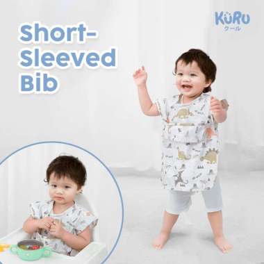 Kuru Baby Kids Apron Bib | Celemek Baju Anak Bayi Footprint Celemek baju