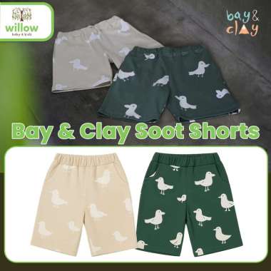 Celana Pendek Anak - Bay & Clay Soot Shorts 150 Green