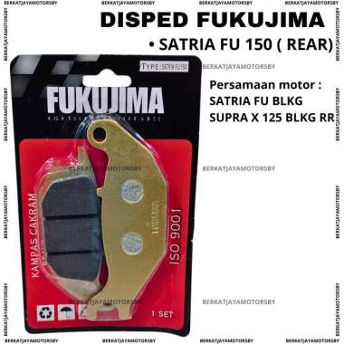 DISPED KAMPAS REM DISCPAD SATRIA FU 150 BELAKANG SUPRA X 125 BLK RR FUKUJIMA ORIGINAL