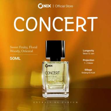 ONIX Fragrance - CONCERT Extrait De Parfum 50ml 30ml | Aroma Floral Oriental Citrus Perfume Pria Wanita Unisex Wangi Tahan Lama