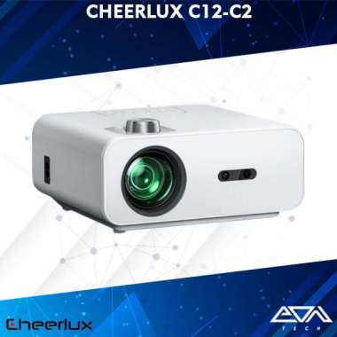 Cheerlux C12-C2 Android Proyektor (Android 9,5000 Lumens/3.5mm Audio, AV, HDMI, USB, Bluetooth)