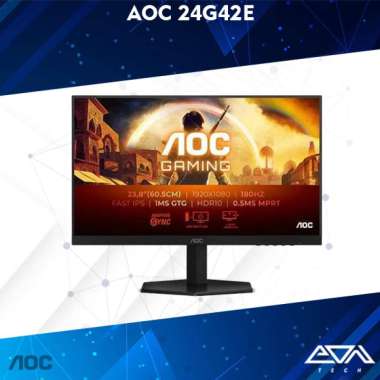 AOC 24G42E Monitor (24"/FHD/IPS/180Hz/0,5ms/DP/HDMI/HDR10/AdaptiveSync) Packing Kayu