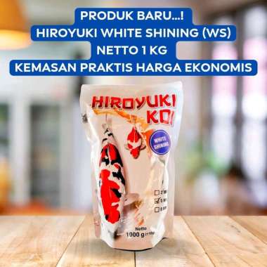 Pakan Koi Hiroyuki White Shining (WS) 1kg 5mm Protein 45 - Pakan Untuk Warna Putih Tajam Cemerlang K