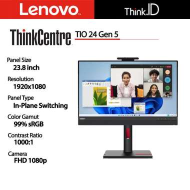 Monitor LED Lenovo ThinkCentre TIO 24 Gen 5 23.8" FHD IPS