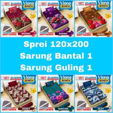VIONA BY BONITA Sprei Fitted SINGLE Size Uk.120x200cm Tinggi 25 II Yolanda