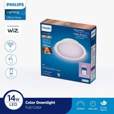 Philips Lampu Smart WiFi LED Downlight 14W D150 Color RGB