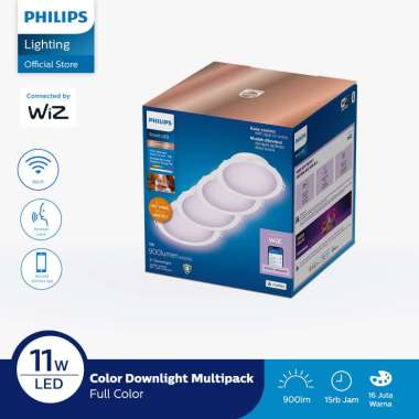 Philips Lampu Smart WiFi LED Downlight Multipack 11W D125 Color RGB