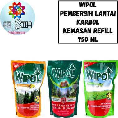 Wipol Karbol Cemara Pembersih Lantai disinfektan Pouch 750 ML Lemon