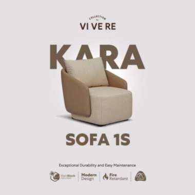 VIVERE Kara Sofa 1 Seater - Sofa Ruang Tamu
