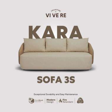 VIVERE Kara Sofa 3 Seater - Sofa Ruang Tamu