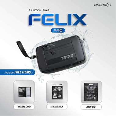 EVERNEXT - CLUTCH BAG PRIA WATERPROOF TAS SELEMPANG PRIA ANTI AIR SLING BAG FELIX 2.0 MULTIFUNGSI 3I