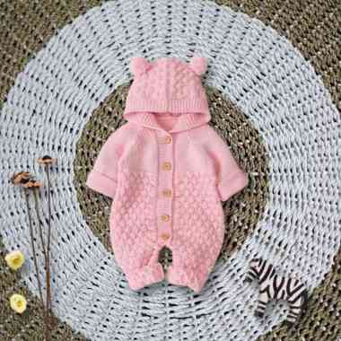 JUMPSUIT BAJU JUMPER BAYI RAJUT BODYSUIT BABY BARU LAHIR LAKI LAKI PEREMPUAN 0-12 BULAN TEBAL UNISEX