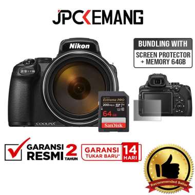 JPC KEMANG Nikon COOLPIX P1100 Digital Camera Nikon P 1100 GARANSI RESMI with Screen + 64GB