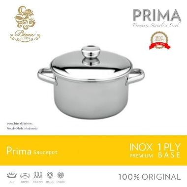 Bima Prima Saucepot Panci Dengan Tutup Langseng, Inox Premium 16 cm