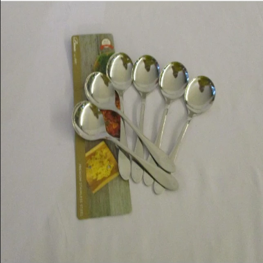 Bima Rhino Soup Spoon, 6 Pieces, Inox Premium RH005NP