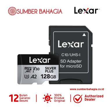 Sumber Bahagia - Lexar microSDXC UHS-I 128GB/205 Professional SILVER PLUS Memory card