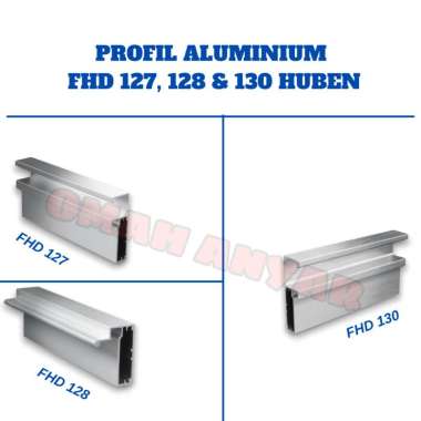 1 IKAT Frame Edging Aluminium Handle Lemari Sliding Panjang 3M FHD 128 DAN FHD 130 HUBEN 10 BATANG F