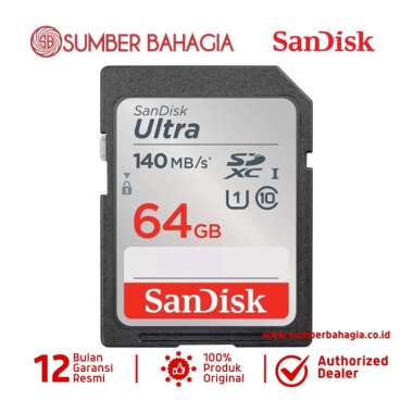 Sumber Bahagia - Sandisk ultra SDHC UHS-1 64GB/140 Memory Card