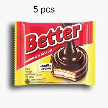 Roma Better all varian 5 pcs better Caramel NEW Sandwich Better Vanila Renceng Vanilla