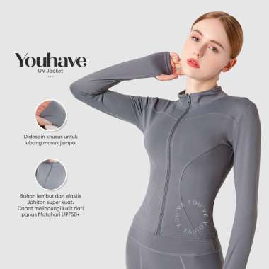 YouHave Jaket Olahraga Anti UV Pelindung Matahari UV Sun Protection UPF50+ Breathable Outdoor Wanita
