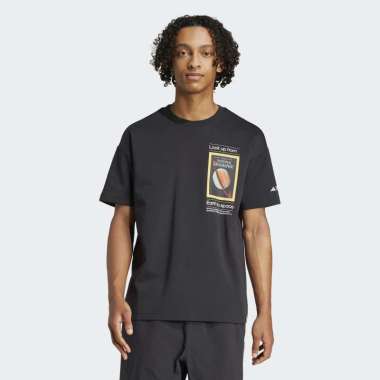 adidas Unisex Nat Geo Aeroready Graphic Tee Baju Olahraga Pria/Wanita [JD5964] A/M black