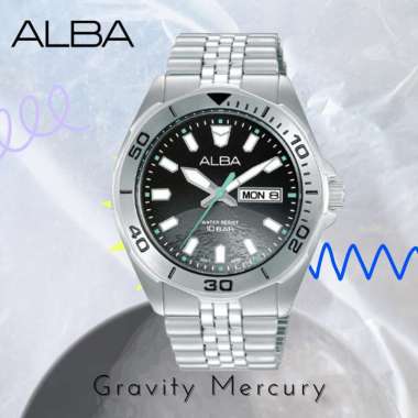 Alba New Model Gravity Collection Gradation 42 mm AV3577X1 Original Jam Tangan Pria Mercury