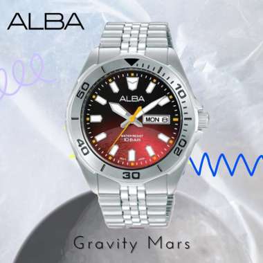 Alba New Model Gravity Collection Gradation 42 mm AV3577X1 Original Jam Tangan Pria Mars