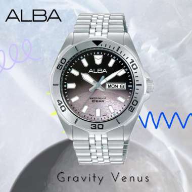 Alba New Model Gravity Collection Gradation 42 mm AV3577X1 Original Jam Tangan Pria Venus