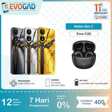Nubia Neo 2 5G 8/256GB NFC, 6,72 Inch 120Hz 6000 mAh | Garansi Resmi Nubia No Free Yellow