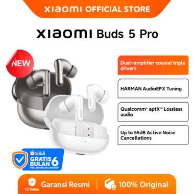 Xiaomi Buds 5 Pro | Dual-amplifier coaxial triple drivers | HARMAN AudioEFX Tuning | Qualcomm aptX™ 