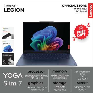 LENOVO YOGA SLIM 7 14Q8X9 5DID [SNAPDRAGON X PLUS/ 16GB/ 1TB/ 14,5" 3K OLED TOUCH/ WIN11HOME /OHS] C
