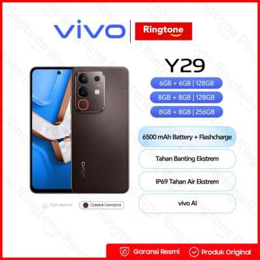 VIVO Y29 ( 8+256GB 8+128GB 6+128GB) GARANSI RESMI 1 TAHUN VIVO 8/256 WHITE