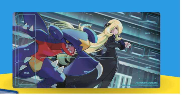 Pokemon Rubber Playmat Cynthia And Garchomp 9433295