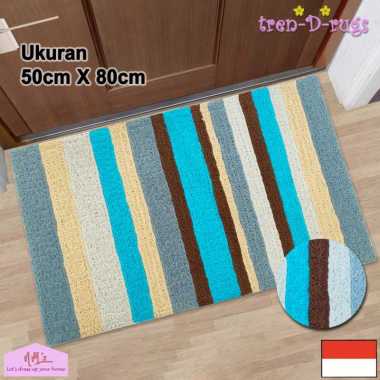 Tren-D-rugs - Keset kaki anyaman bulu acrylic modern alas lantai dapur pintu masuk kamar tidur halus