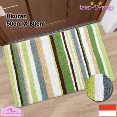 Tren-D-rugs - Keset kaki anyaman bulu acrylic modern alas lantai dapur pintu masuk kamar tidur halus