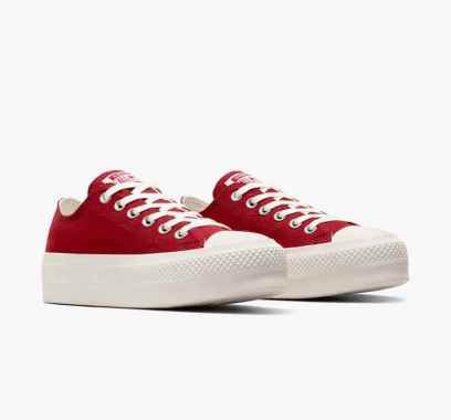 Converse Chuck Taylor All Star Lift Sepatu Sneakers -Park Red/Vintage White/Egret[Cona13653C] 38
