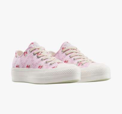 Converse Chuck Taylor All Star Lift Sepatu Sneakers -Summit Pink/Vintage White/Egret[Cona13660C] 37