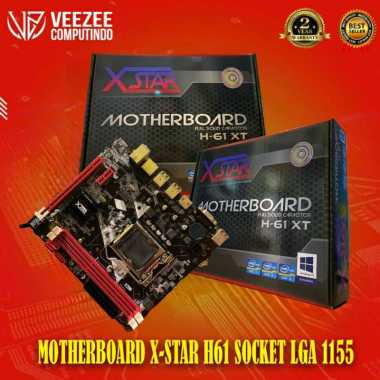 motherboard Mobo MB X-Star H61 LGA 1155 slot NVMe baru murah garansi