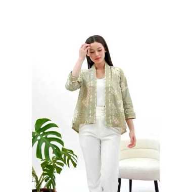 Evercloth Jesika Blazer Batik Wanita Outer Batik Perempuan Vest Luaran Batik Cewek Lengan Panjang Sa
